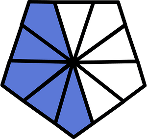 Ultramarine Pentagon Fraction 5:10