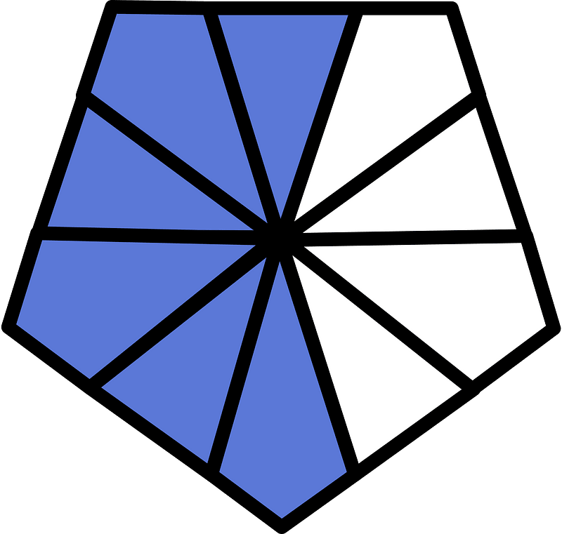 Ultramarine Pentagon Fraction 6:10