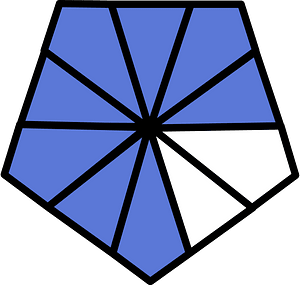 Ultramarine Pentagon Fraction 8:10