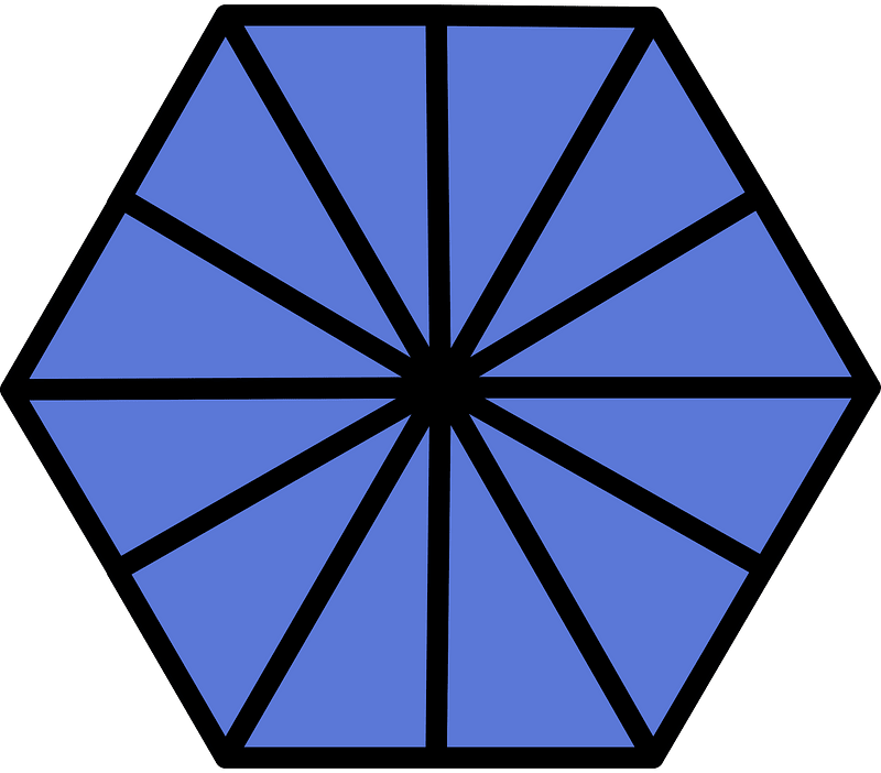 Ultramarine Hexagon Fraction 12:12
