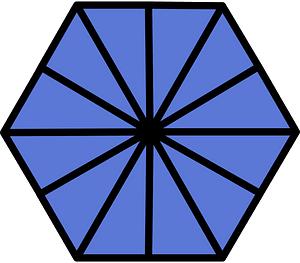 Ultramarine Hexagon Fraction 12:12