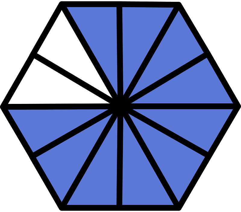 Ultramarine Hexagon Fraction 10:12