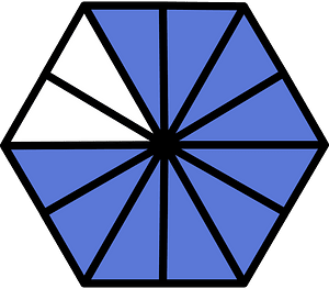 Ultramarine Hexagon Fraction 10:12