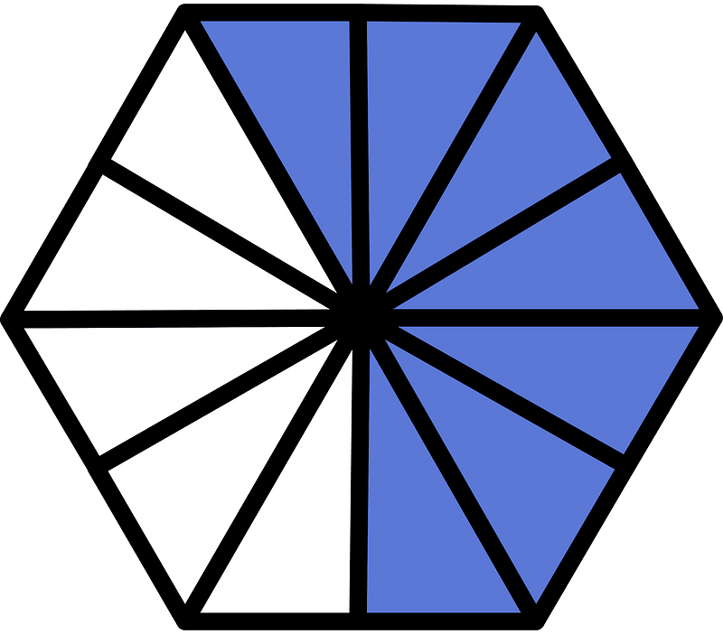 Ultramarine Hexagon Fraction 7:12