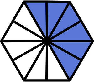 Ultramarine Hexagon Fraction 6:12