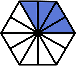 Ultramarine Hexagon Fraction 4:12