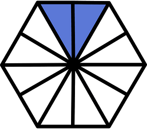 Ultramarine Hexagon Fraction 2:12