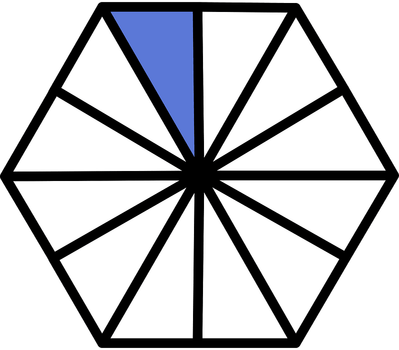 Ultramarine Hexagon Fraction 1:12