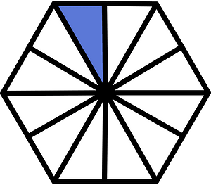 Ultramarine Hexagon Fraction 1:12