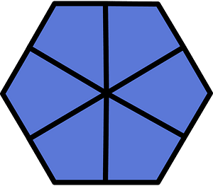 Ultramarine Hexagon Fraction 6:6