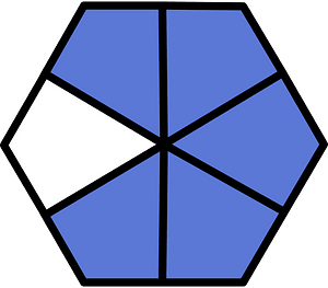 Ultramarine Hexagon Fraction 5:6