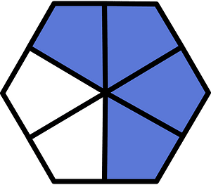 Ultramarine Hexagon Fraction 4:6