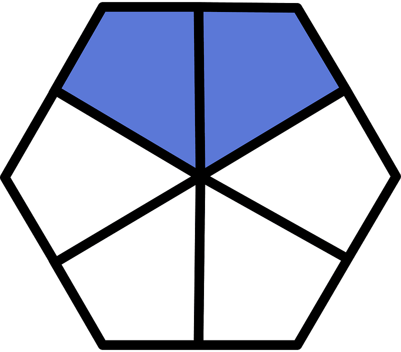 Ultramarine Hexagon Fraction 2:6