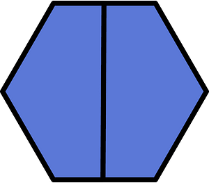 Ultramarine Hexagon Fraction 2:2