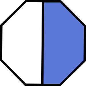Ultramarine Octagon Fraction 1:2