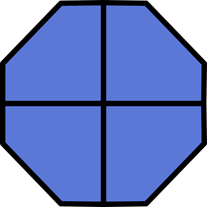 Ultramarine Octagon Fraction 4:4