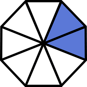 Ultramarine Regular Octagon Fraction 2:8