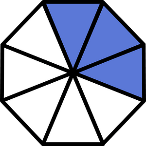 Ultramarine Regular Octagon Fraction 3:8