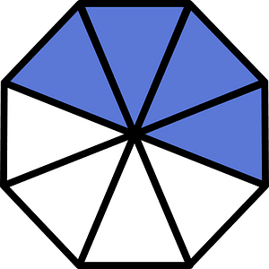 Ultramarine Regular Octagon Fraction 4:8