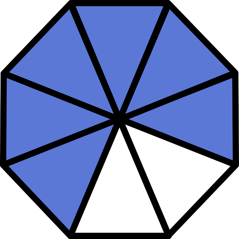 Ultramarine Regular Octagon Fraction 6:8