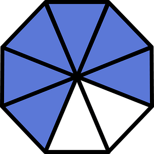 Ultramarine Regular Octagon Fraction 6:8
