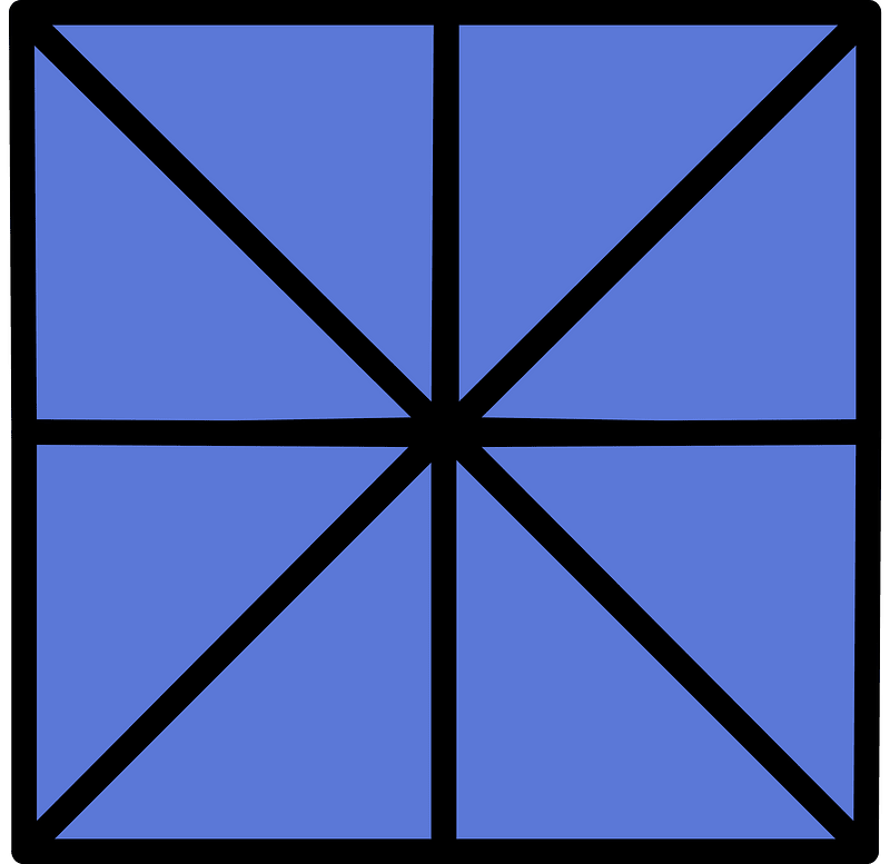 Ultramarine Square Fraction 8:8