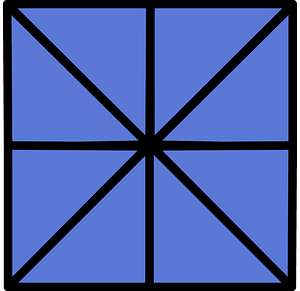 Ultramarine Square Fraction 8:8