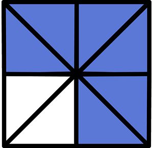 Ultramarine Square Fraction 6:8