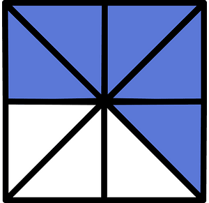 Ultramarine Square Fraction 5:8