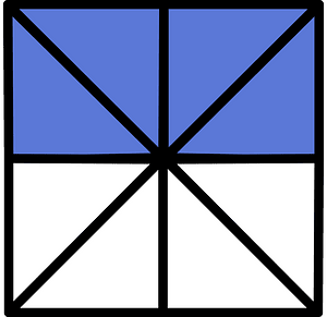Ultramarine Square Fraction 4:8