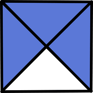 Ultramarine Square Fraction 3:4