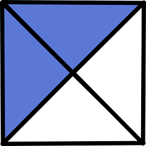 Ultramarine Square Fraction 2:4