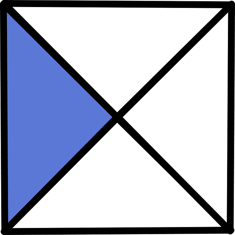 Ultramarine Square Fraction 1:4
