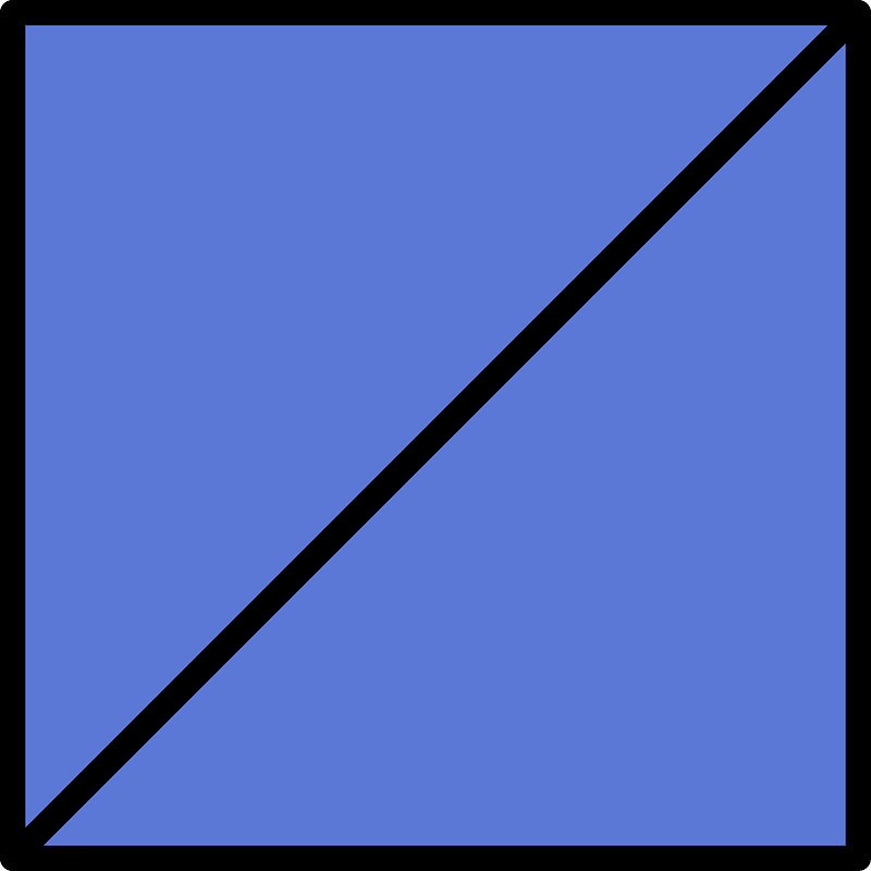 Ultramarine Square Fraction 2:2