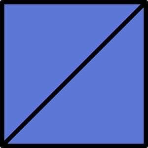 Ultramarine Square Fraction 2:2