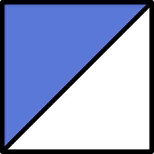 Ultramarine Square Fraction 1:2