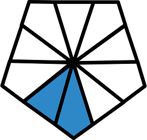 Blue Pentagon Fraction 2:10