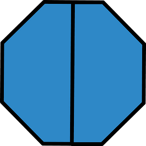 Blue Octagon Fraction 2:2