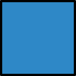 Blue Square Fraction 1:1