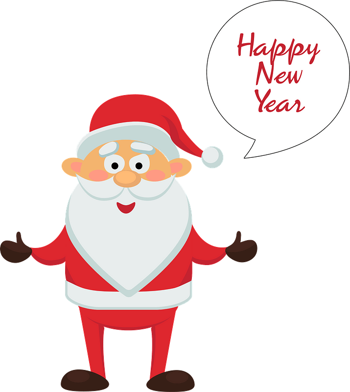 Santa Claus wishing Happy New Year