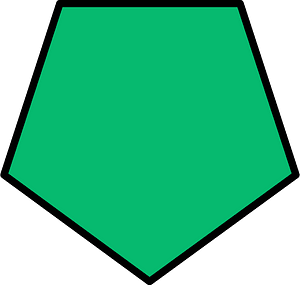 Green Pentagon Fraction 1:1