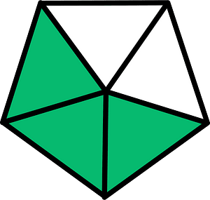 Green Pentagon Fraction 3:5
