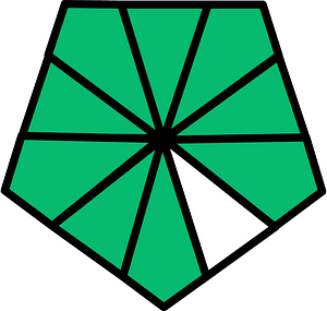 Green Pentagon Fraction 9:10