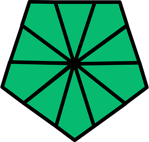 Green Pentagon Fraction 10:10