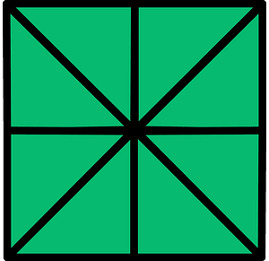 Green Square Fraction 8:8