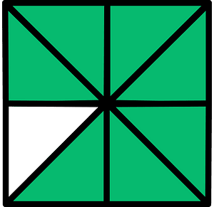 Green Square Fraction 7:8