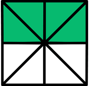 Green Square Fraction 4:8