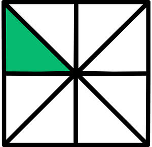 Green Square Fraction 1:8
