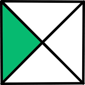Green Square Fraction 1:4