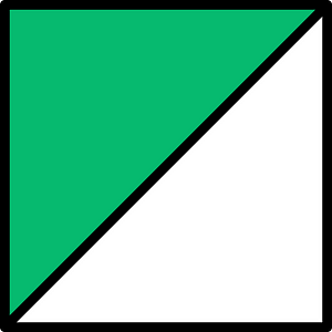 Green Square Fraction 1:2